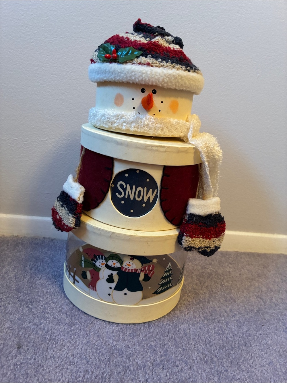 Festive Snowman Stackable Boxes